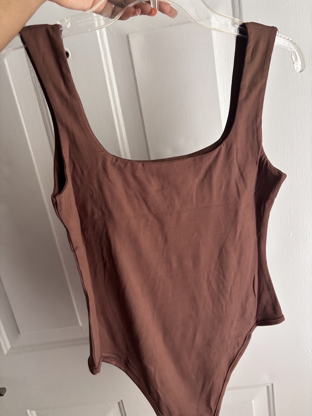 Women’s Scoop Neck Brown Bodysuit